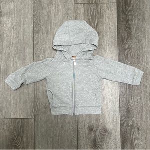 PEEK ZIP UP HOODED SWEATSHIRT RAINBOW GREY 2T